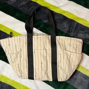 Victoria's Secret Cream and Black Tote Bag